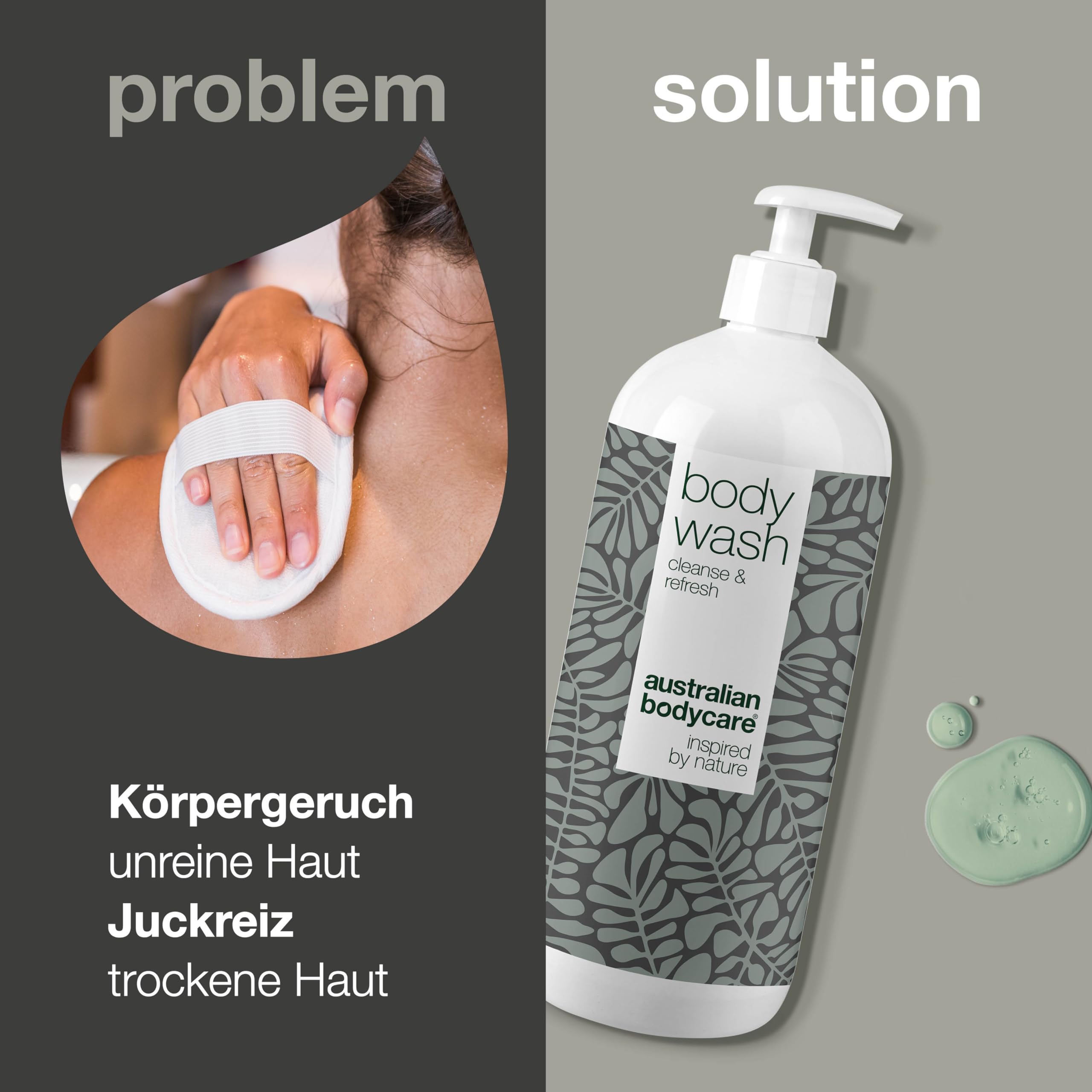 Teebaumöl Duschgel 1000ml by Australian Bodycare – 100% Vegan, Für Unreine, Trockene Haut, Juckreiz, Körpergeruch & Schweiß, Auch bei Pilz