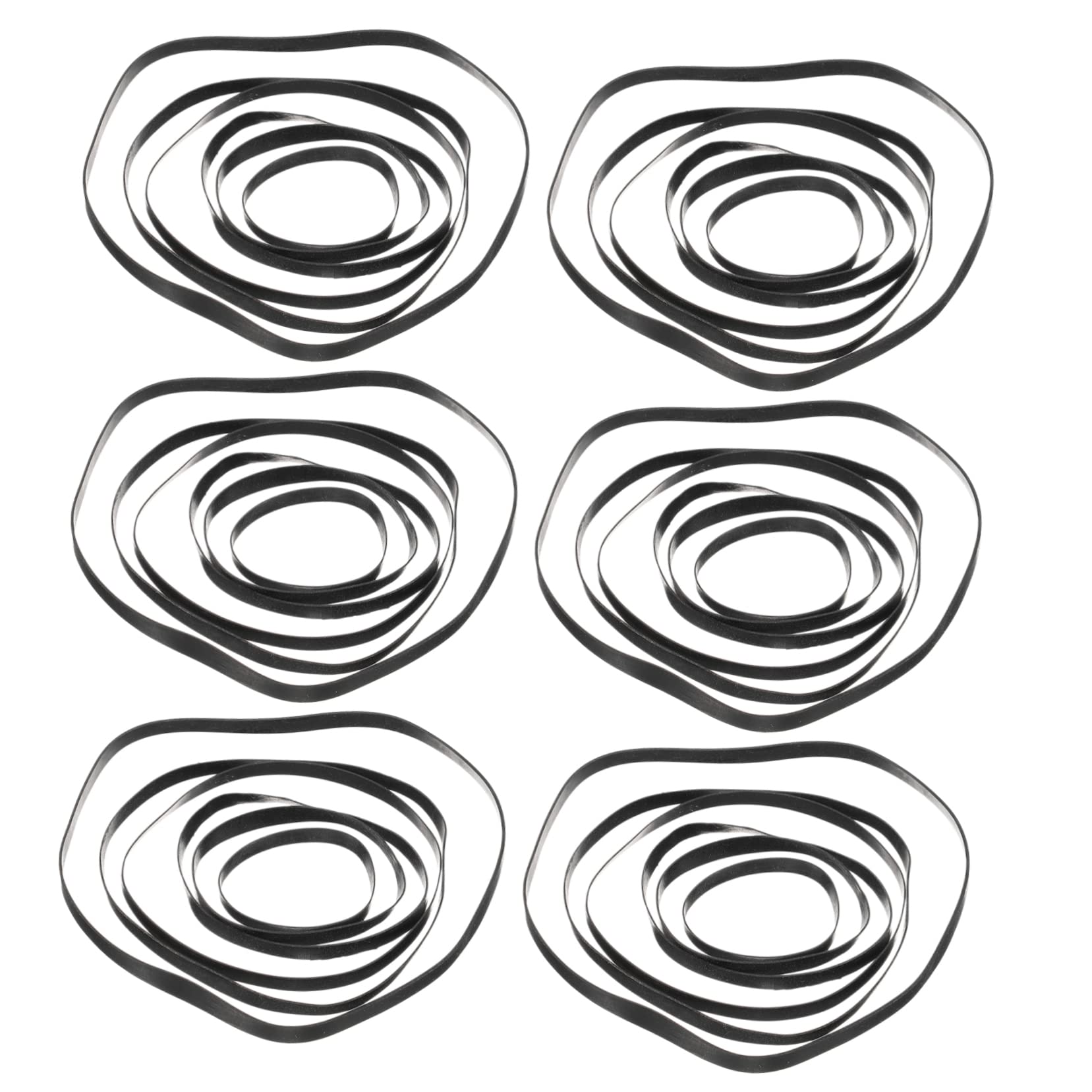 OSALADI 50pcs Recorder Belts for Cassette Player Repair Square Drive Belts for Smooth and Noise Reduction for Record Maintenance and Turntable Speed Restoration