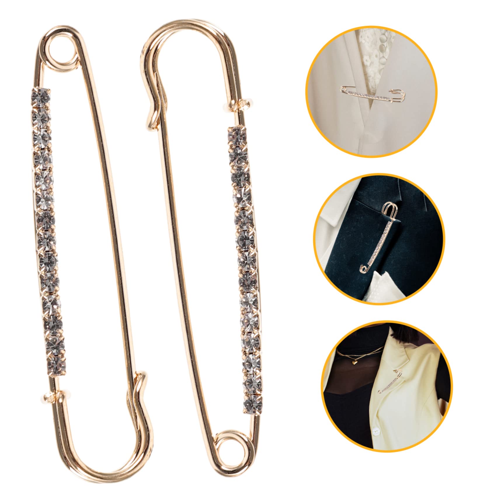 NUOBESTY 48stücke Sicherheitsnadeln Mit Strass Elegante Broschen Für Kleidung Und Vielseitig Einsetzbar Für Mode Und Bastelprojekte Kompakte Für Besondere Anlässe