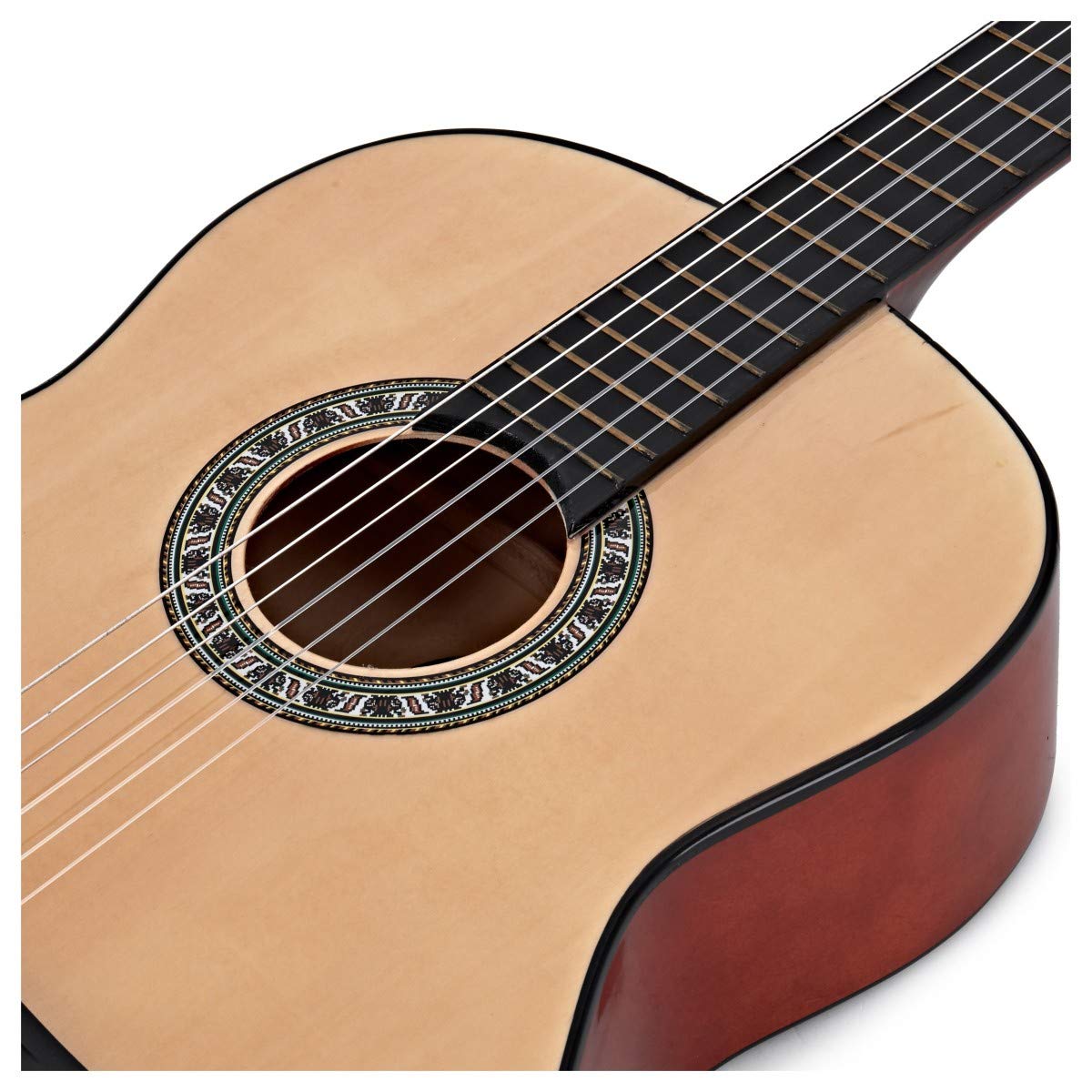 Pack de guitarra clásica para principiantes de Gear4music Full Size Natural