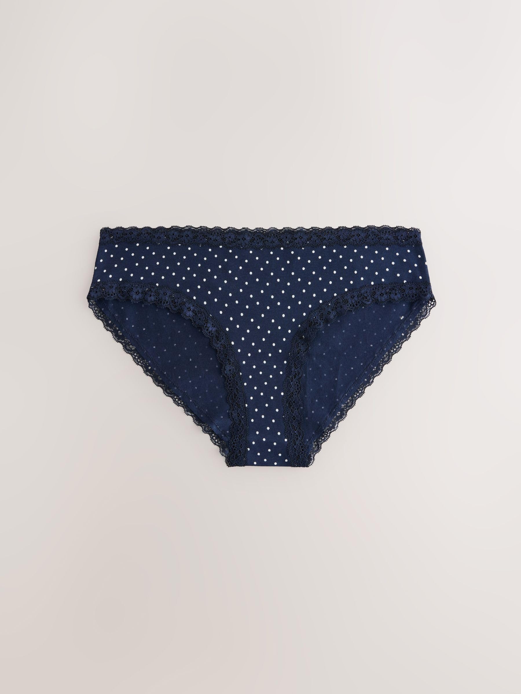 NEXT Damen Baumwoll-Spitzenslips, 7er-Pack, Brazilian