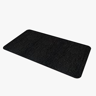 Comart, Nancy - Alfombra Antideslizante de Chenilla para Cocina, Pasillo y decoración, Borde Antideslizante, Suave, Resistente, Lavable a máquina, Fabricada en Italia, Color Negro, 50 x 100 cm
