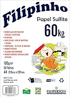 Papel Sulfite A4, Filiperson, Filipinho, 180g, 50 Folhas, Branco