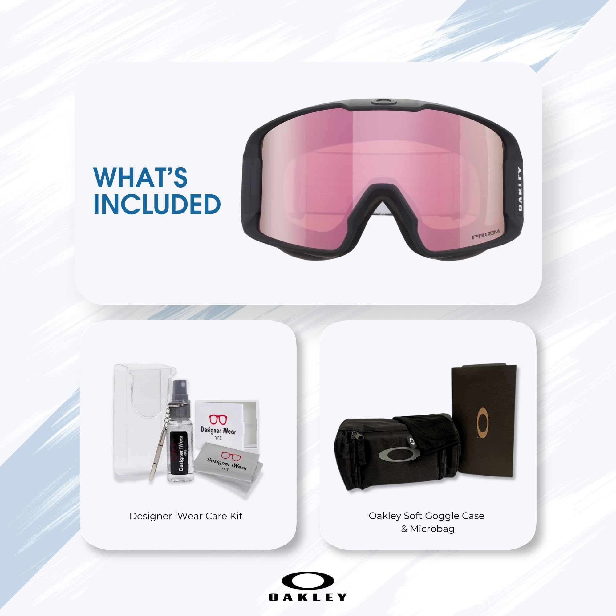 Oakley Line Miner M 7093 Matte Black/Prizm Snow HI Pink Ski