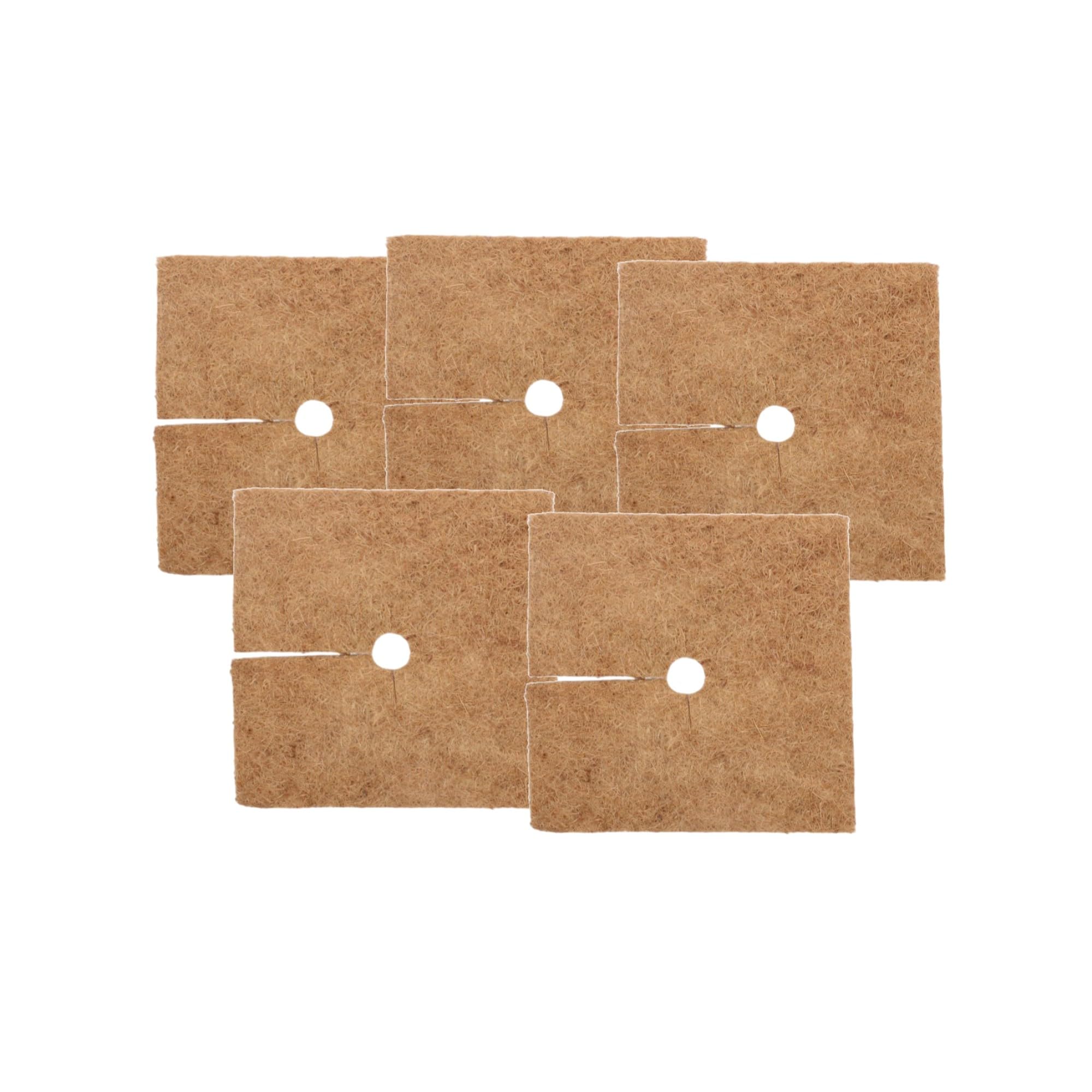 Wacredo Lot De 10 Tapis Carrés En Coco - Protection Hivernale Et Protection Contre Le Gel Pour Plantes En Pot - Protection Des Plantes En 100 % Fibres De Coco (25 X