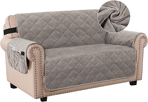 Vista 87 de H.VERSAILTEX Fundas reclinables acolchadas de terciopelo grueso para silla reclinable, funda de sofá reclinable con respaldo antideslizante y correa