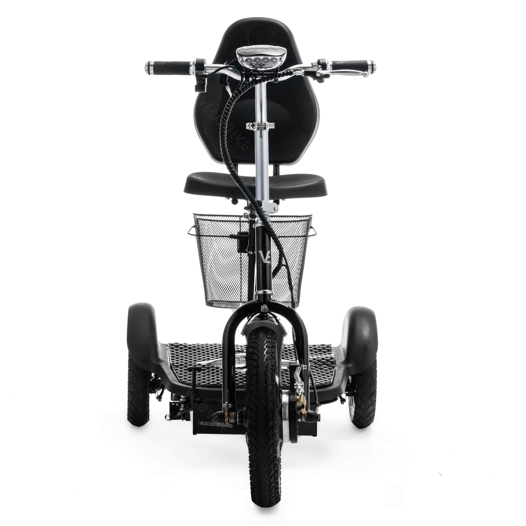 VELECO trójkołowy skuter elektryczny ZT16 dla seniorów (czarny)
