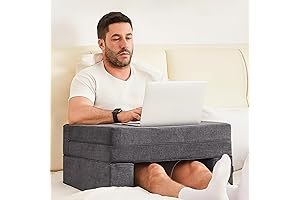 Memory Foam Lap Pillow for Laptop, Reading and Gaming with Adjustable Height