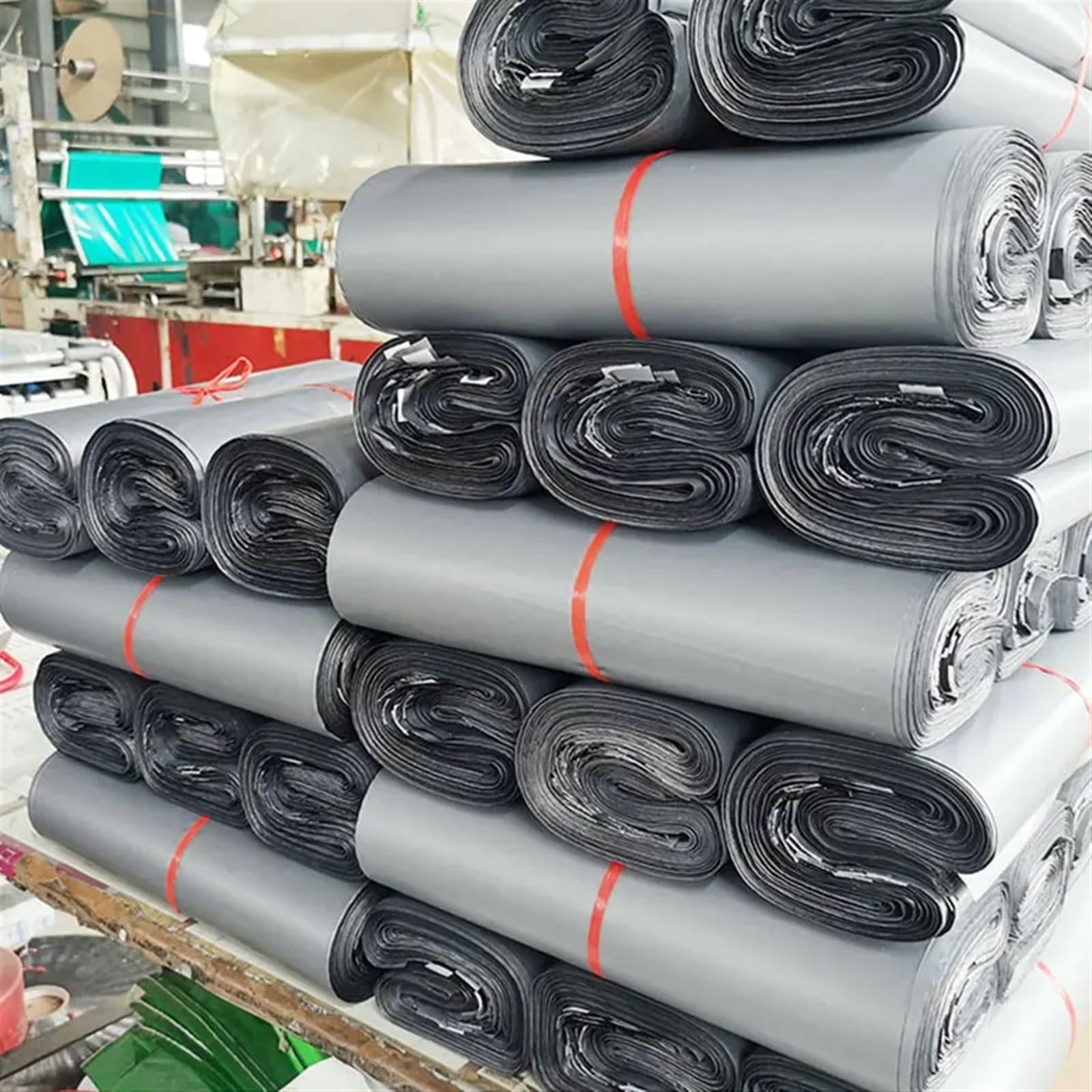 Sacchetti per Spedizioni in Plastica 50 pezzi buste postali personalizzate buste for abbigliamento impermeabili grigio argento custodia di stoccaggio PE sacchetto di imballaggio for corriere logistico