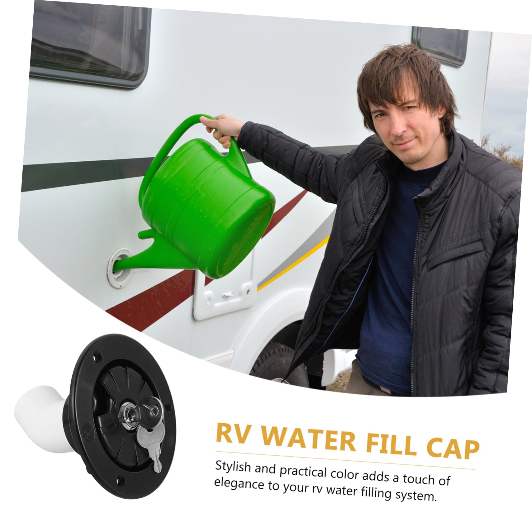 Ciieeo Entrada De Agua Para Autocaravana De Rv Conexión De Llenado De Agua Dulce Tapa De Entrada De Para Caravana De Remolque De Viaje Para Llenado De Camping