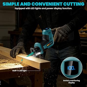 Cordless Brushless Reciprocating Saw for Makta 18V Battery (Tool only)