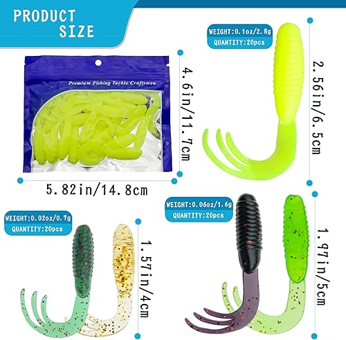 Miniatura 4 de Señuelos de pesca de calamar con cola de pulpo - Cabeza de anzuelo con luz de plástico suave - Kit de cebo para pesca de trucha y lubina