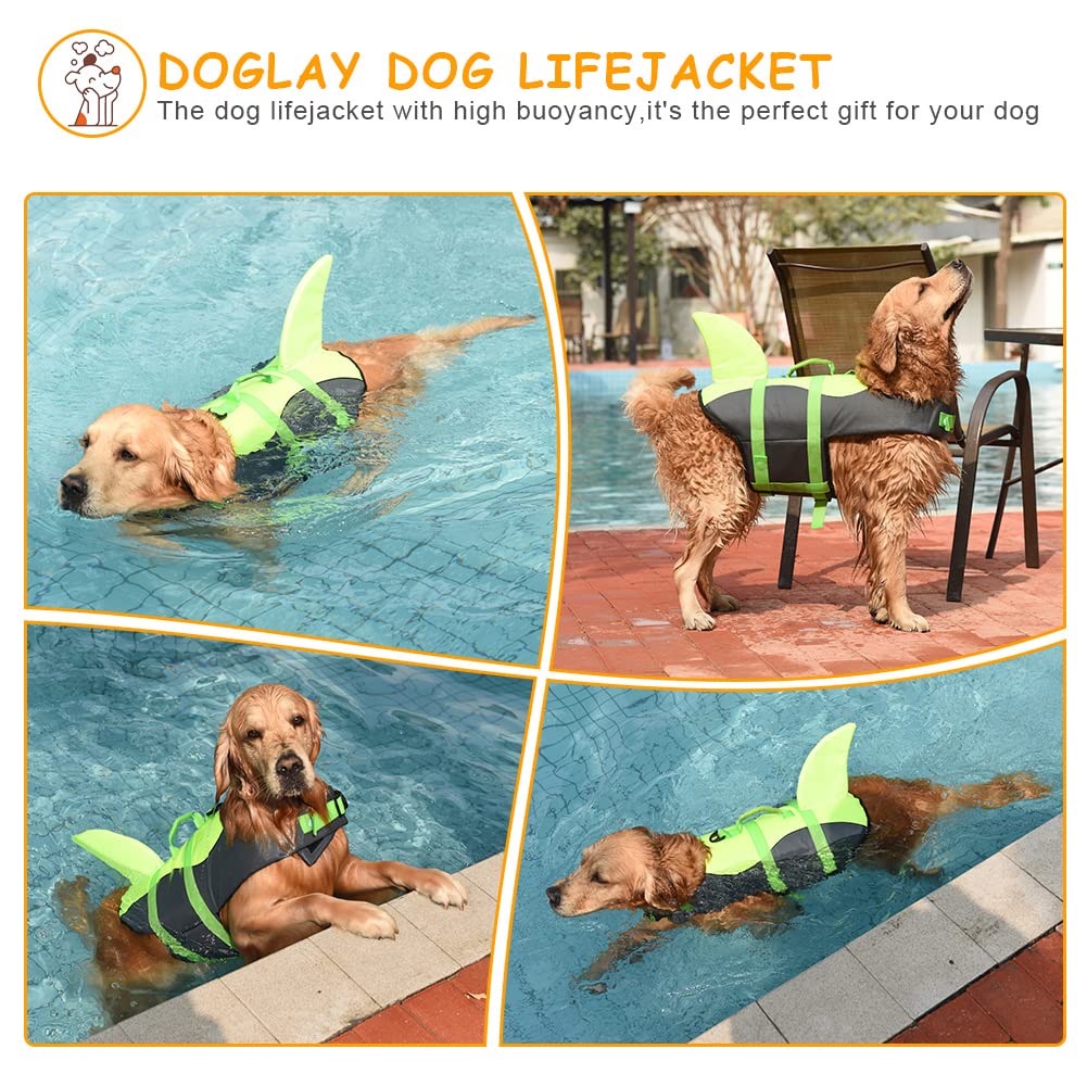 Doglay Hundeschwimmweste – Hoher Auftrieb & Reflektierend | Neopren, Verstellbar & Mit Rettungsgriff