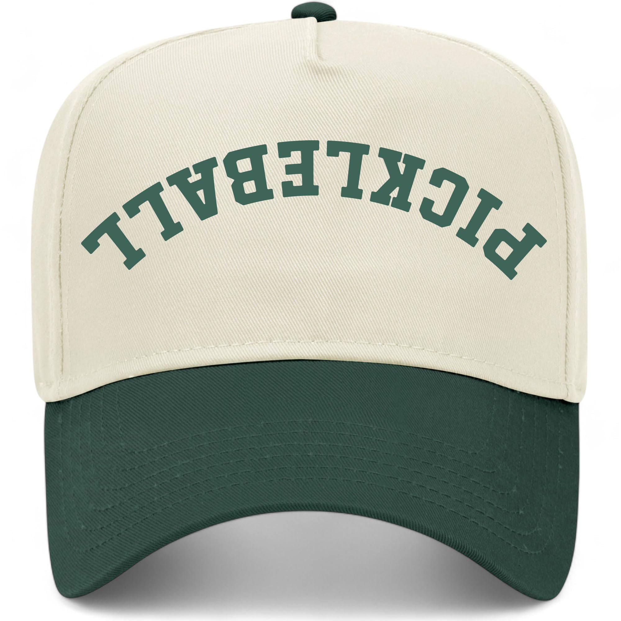 Pickleball Upside Down Reversed Vintage Trucker Hat | Pickle Ball | Premium Adjustable Snapback Baseball Hat for Men & Women