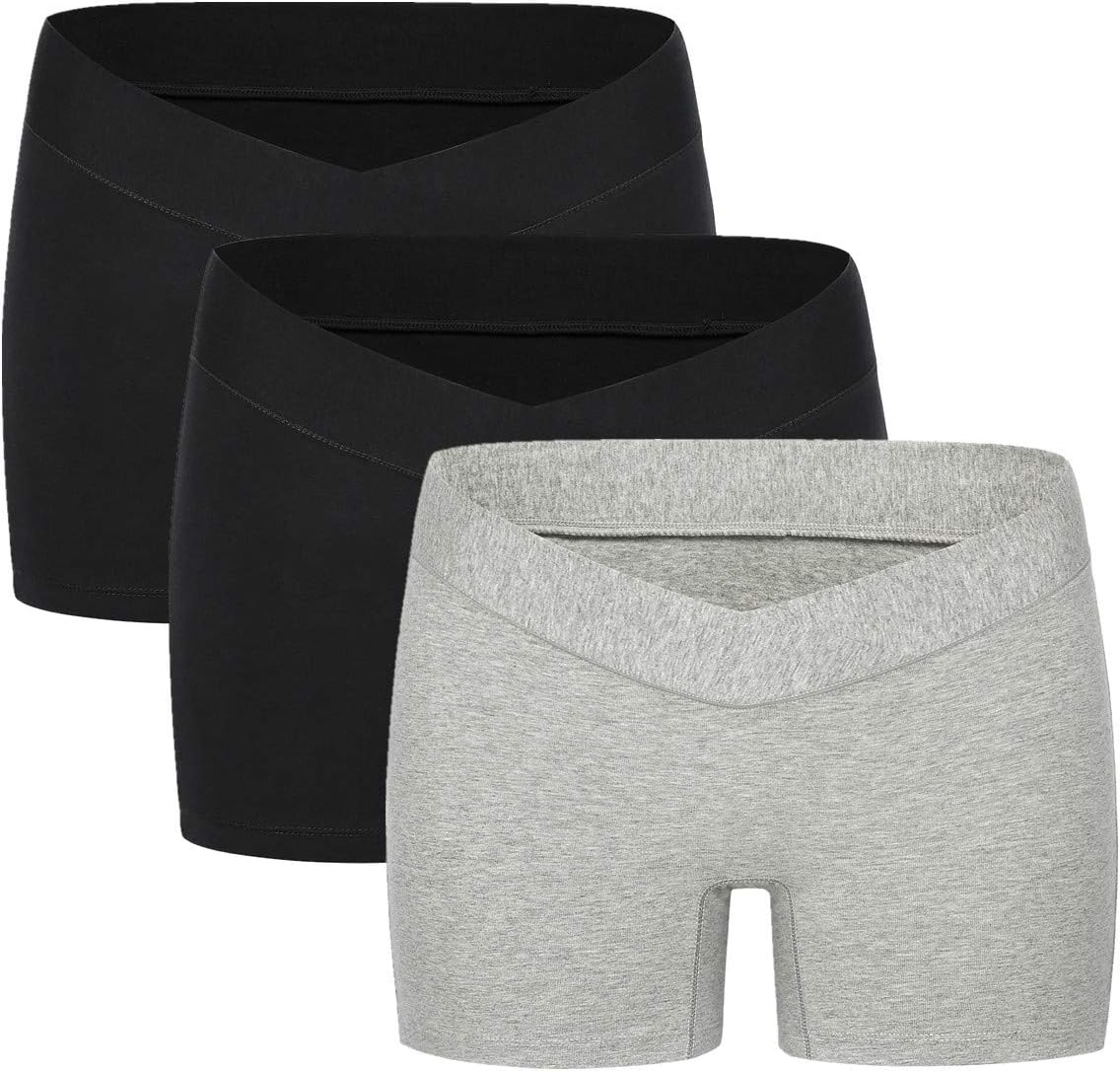 2Pack/3Pack/4Pack Women Under The Bump Maternity Panties Cotton Pregnancy Underwear M-3XL - - Label L