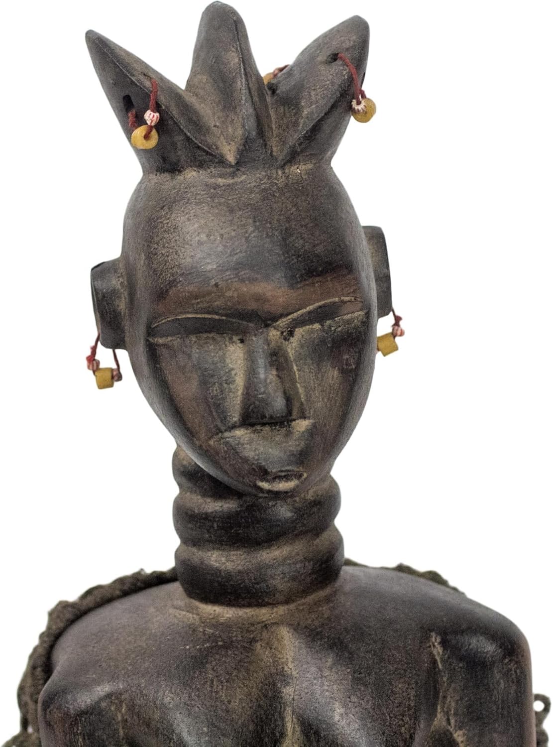 NOVICA Large Wood Liberian Decorative Mask, Brown, 'Female Spiritual Healer'