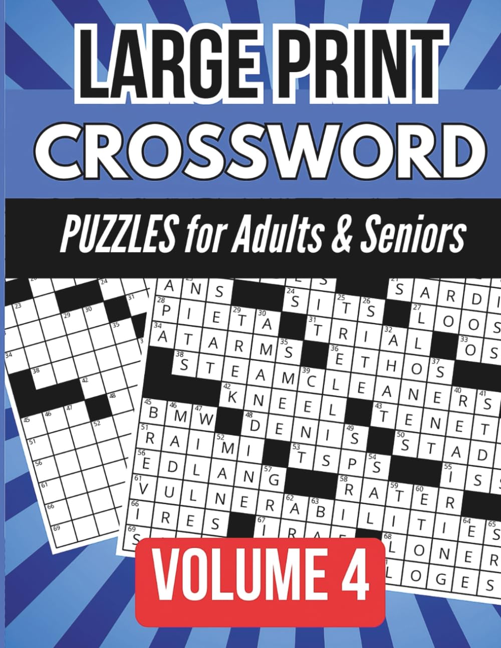 Large Print Easy-Medium Crossword Puzzles for Adults & Seniors: Volume 4