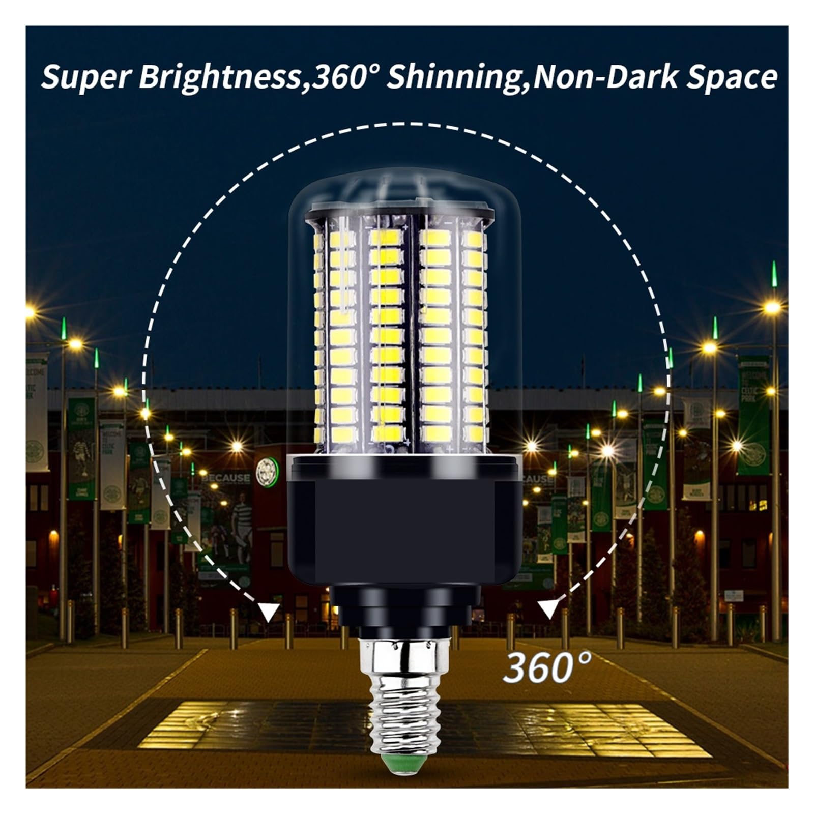 E27 Żarówka LED E14 Lampa Kukurydziana Bombilla Reflektor 3.5W 7W 9W 12W 15W 20W Okrągła Do Oświetlenia Domu Niskie ZużYcie Energii(Warm White,E14 108leds 9W)