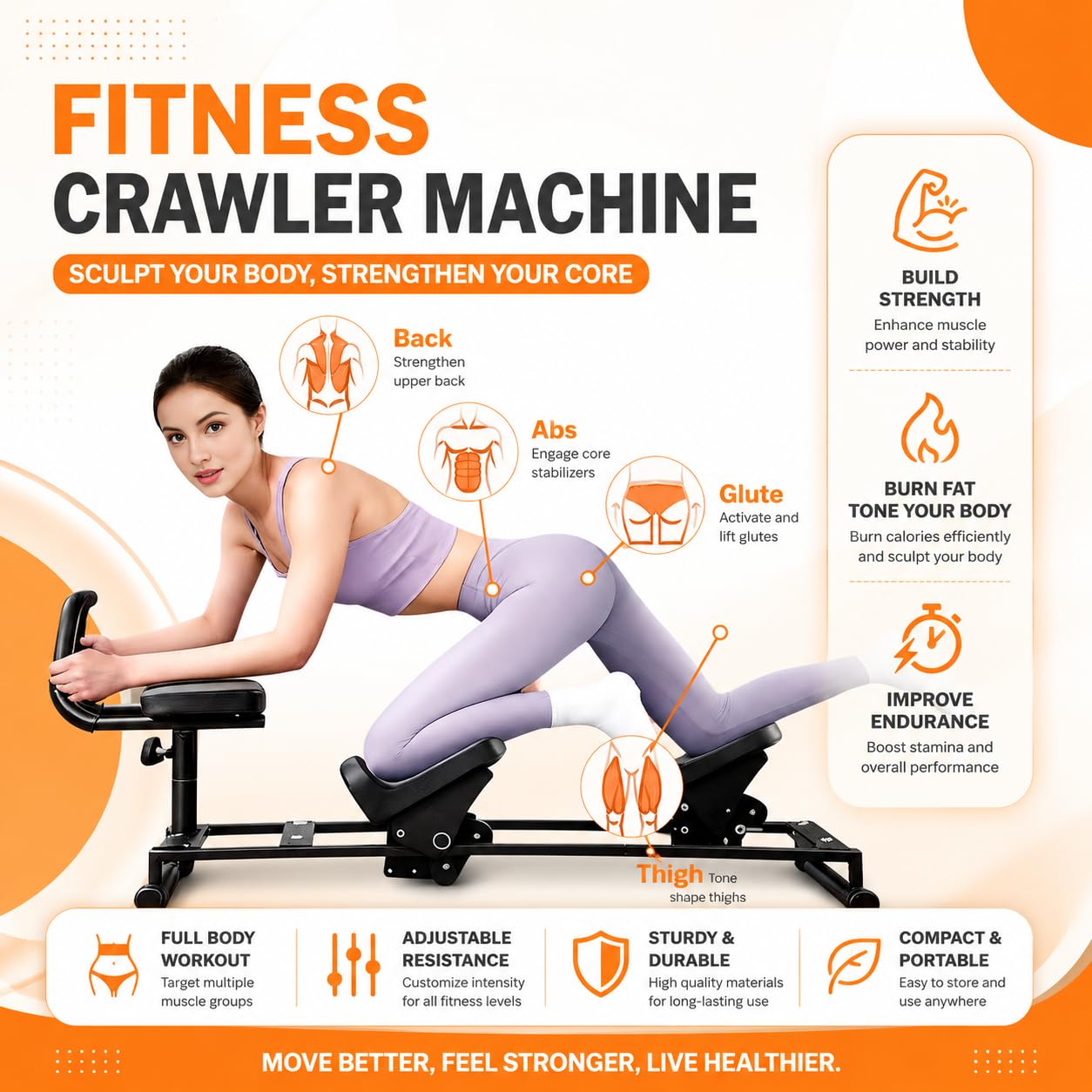 Krabbel-Trainingsgerät, Fitness-Wirbelsäulen-Dreh- und Dehnmaschine, Ganzkörper-Kerntrainingsgerät für Bauch, Rücken und Gesäß, Fitnessgeräte für das Heimstudio