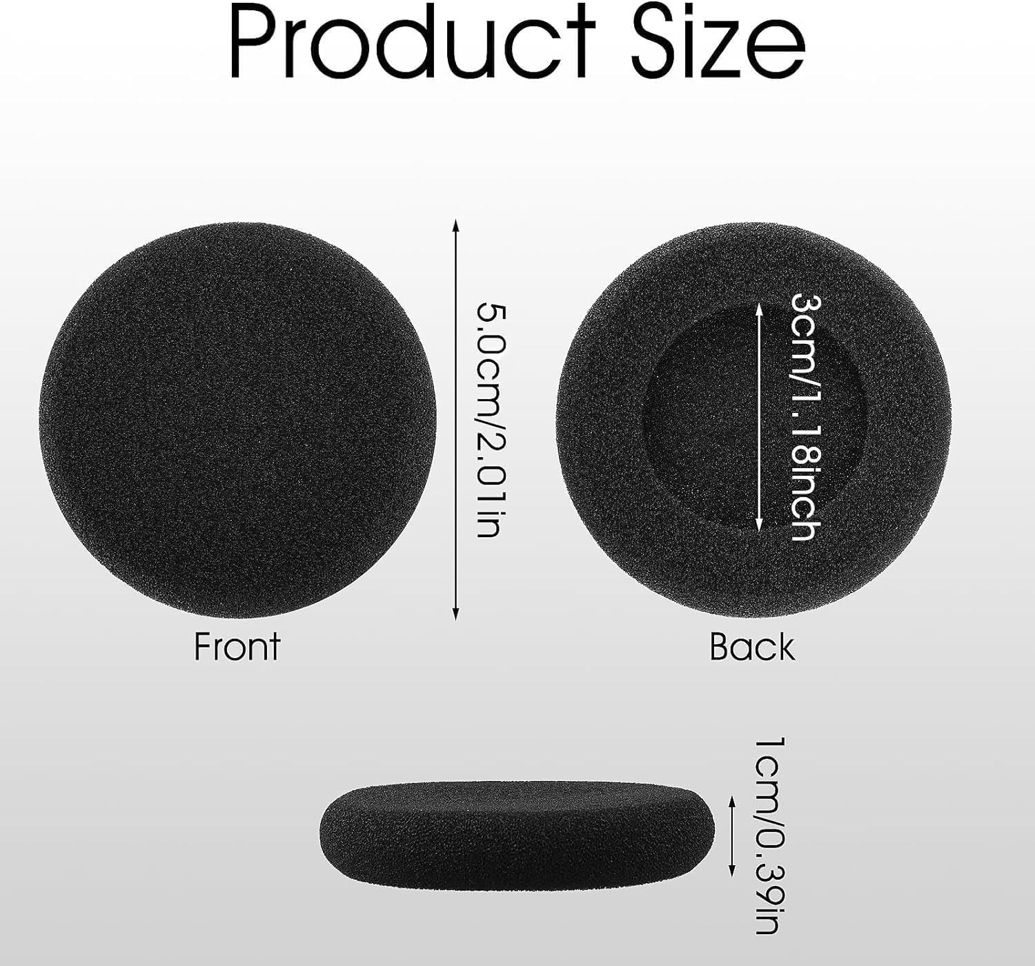Amazon.co.jp: ヘッドホン交換用イヤーパッド直径 2セット (50mm