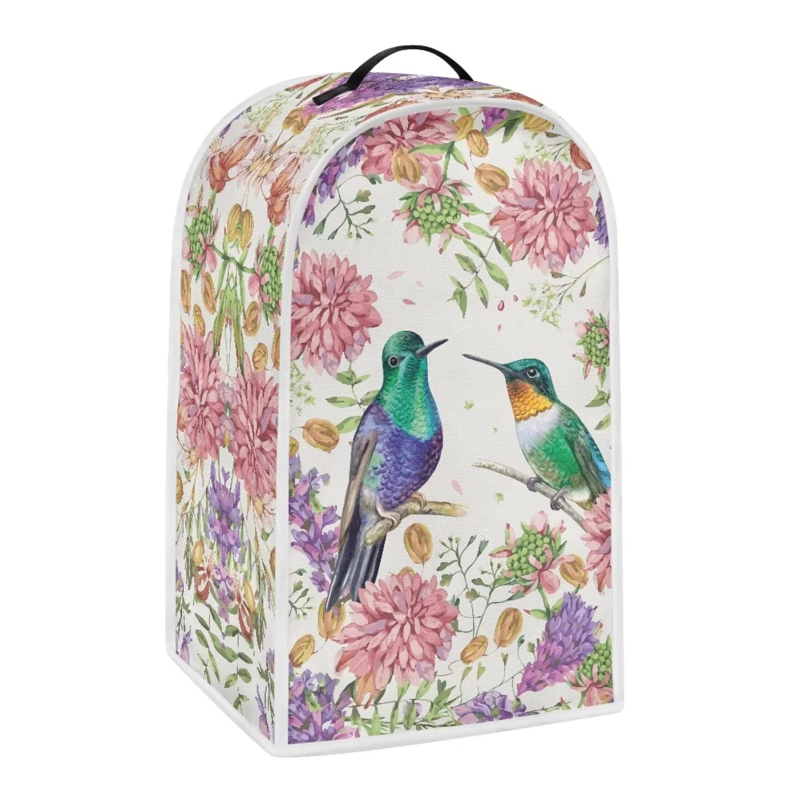 Yuuxorilu Cute Hummingbird Blender Dust Cover, Stand Mixer or Coffee Maker Appliance Cover Anti Fingerprint Polyester Dust Proof Stain Resistant Blender Cover for Home Kitchen