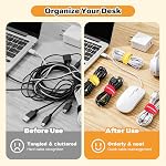 SummerBrite 70 Pcs Assorted Cable Ties with Writable Labels (4, 6, 8 Inch / 10, 15, 20cm Mix), Multi-Color & Black Reusable Cord Organizer Straps for Electronics, Home & Office Wire Management