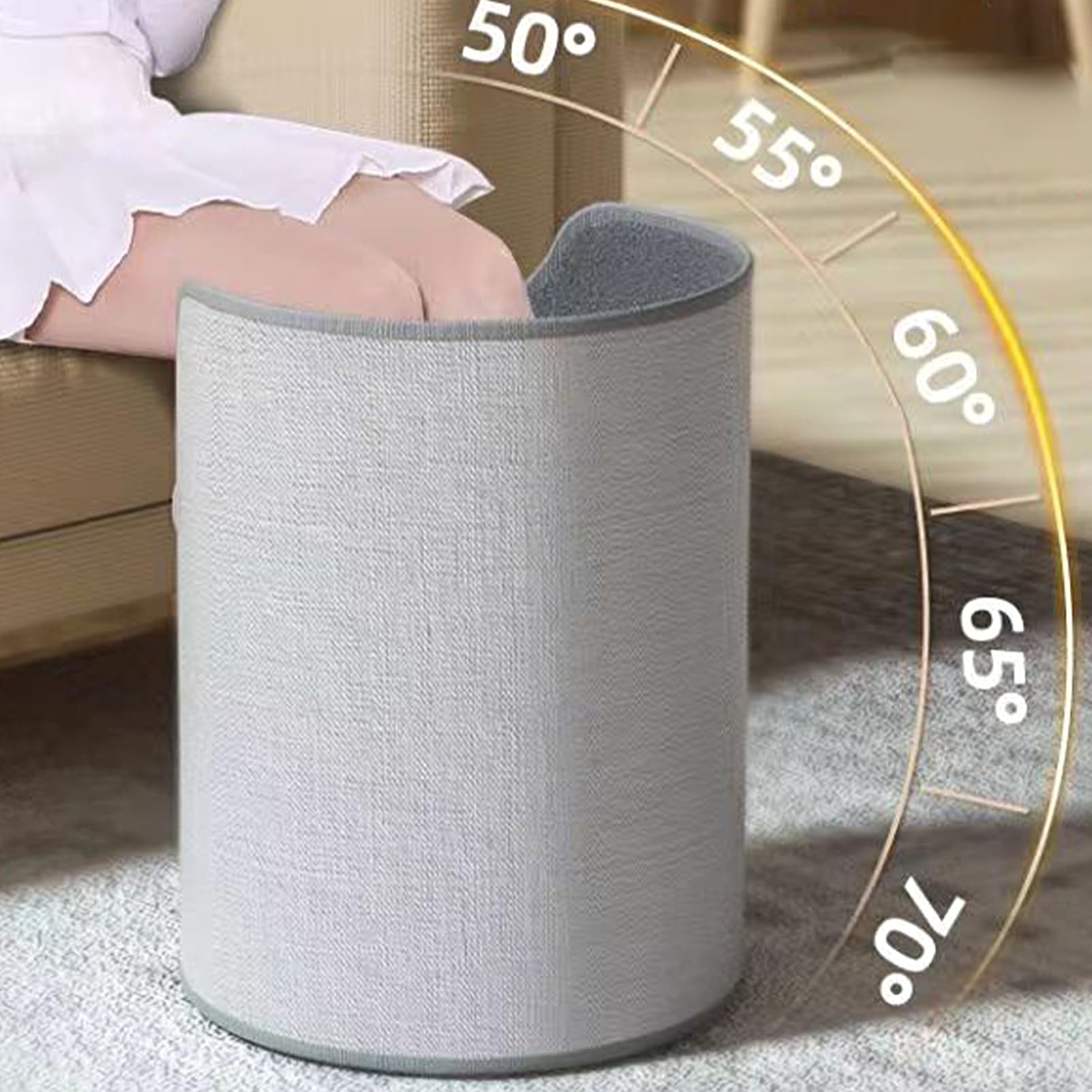 Chauffe-pieds sous le bureau, chauffage sous le bureau, mur chauffant à 360 degrés, chauffe-jambes et pieds verticaux avec arrêt automatique pour la maison, le dortoir, l'hôtel