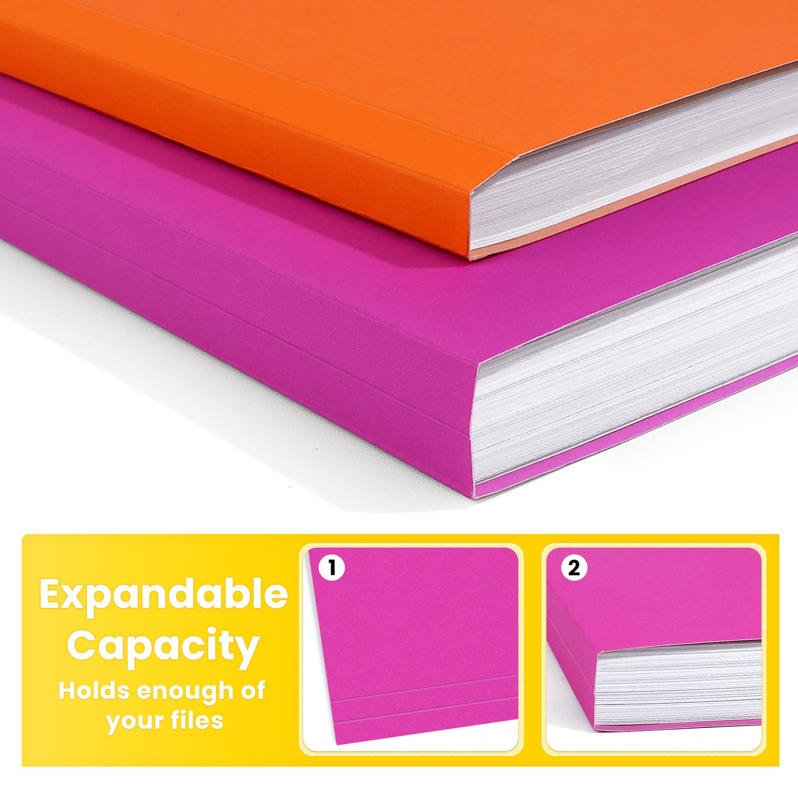 SUNEE File Folders, 30 Pack Manilla Folders 8.5 x 11, Colored File Folders Home Office School Supplies for Documents Files Paper, 6 Bright Colors: 6 Assorted Colors