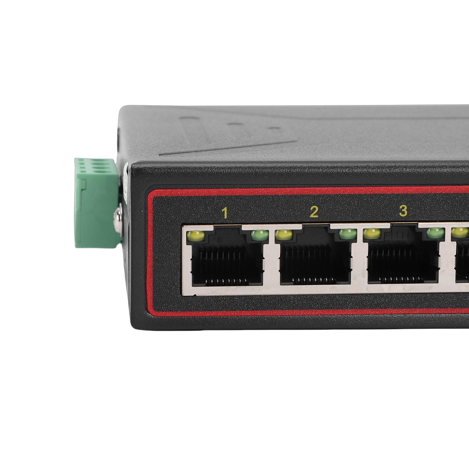 Elprico Interruttore Ethernet Industriale, 4 Porte Ethernet | Metallo, Plug and Play, porte 10/100 Mbps, supporta gli standard IEEE