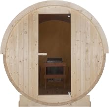 SANOTECHNIK Außensauna NYBORG M für 4 Personen Fichte Naturbelassen 204,9 x 194,2 x 194,9 cm elektrischer Saunaofen 6,0 kW