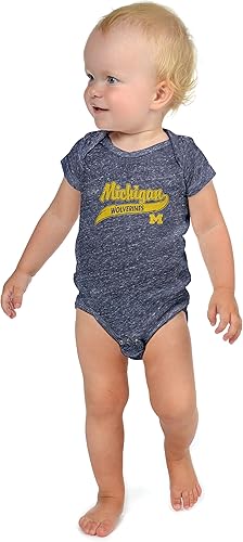 Miniatura 7 de Little King NCAA Knobby - Mameluco de manga corta para bebé, tallas 0-3M, 6M, 12M, 18M