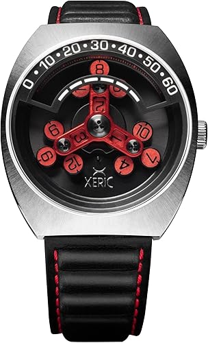 Xeric Scrambler Automatic Wandering Hour Plata Negro Rojo, Mecánico