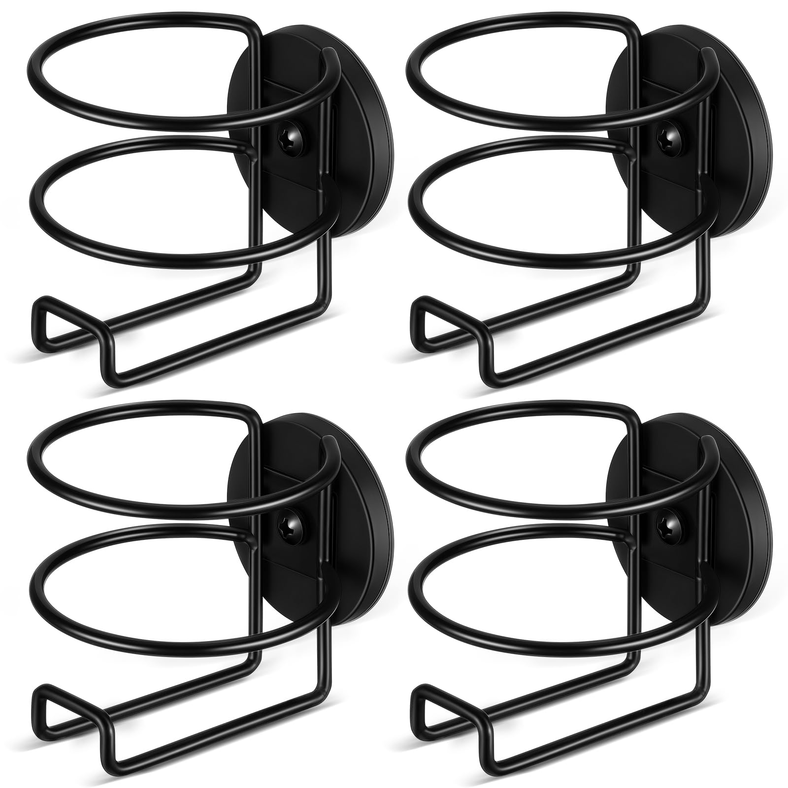 Treela 4 Pcs Magnetic Cup Holder Heavy Duty Portable Cup Holder Magnetic Drink Accessories for Treadmill Tractor Mower Truck Bus Refrigerator on Metal Surface
