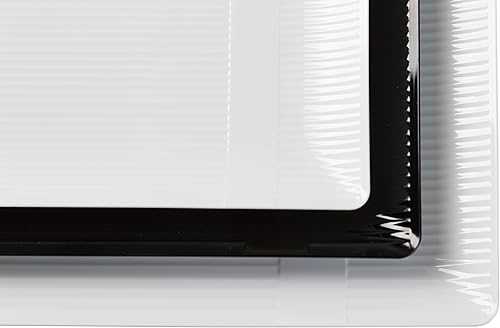 Miniatura 7 de Exquisite Platos desechables de plástico blancos, cuadrados lineales (paquete de 40) vajilla de lujo para cena de boda (7.5 pulgadas, blanco) juego