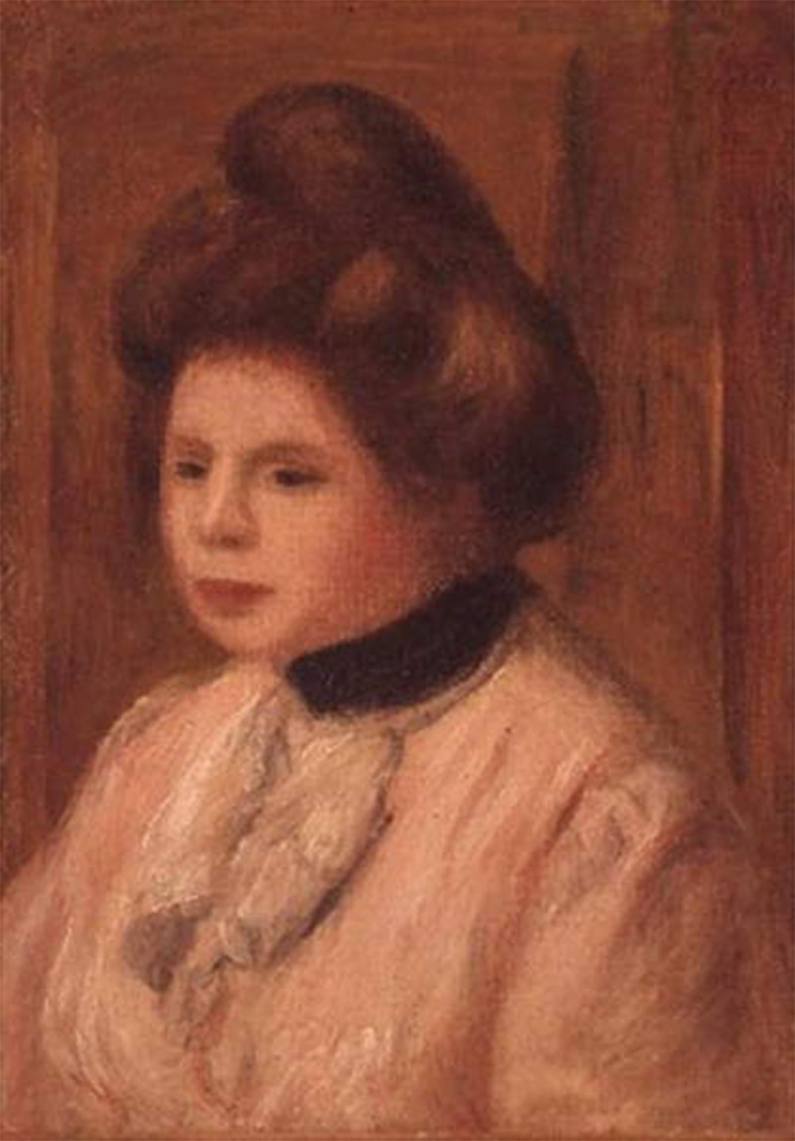 POSTERIIk Famous Modern Artwork Art Mural Portrait of a Lady by Pierre Auguste Renoir Oil Paintings Pictures for Home Decor 60x90cm
