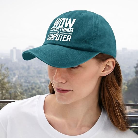 Wow Everyting is Computer Hat Beach Cap for Him