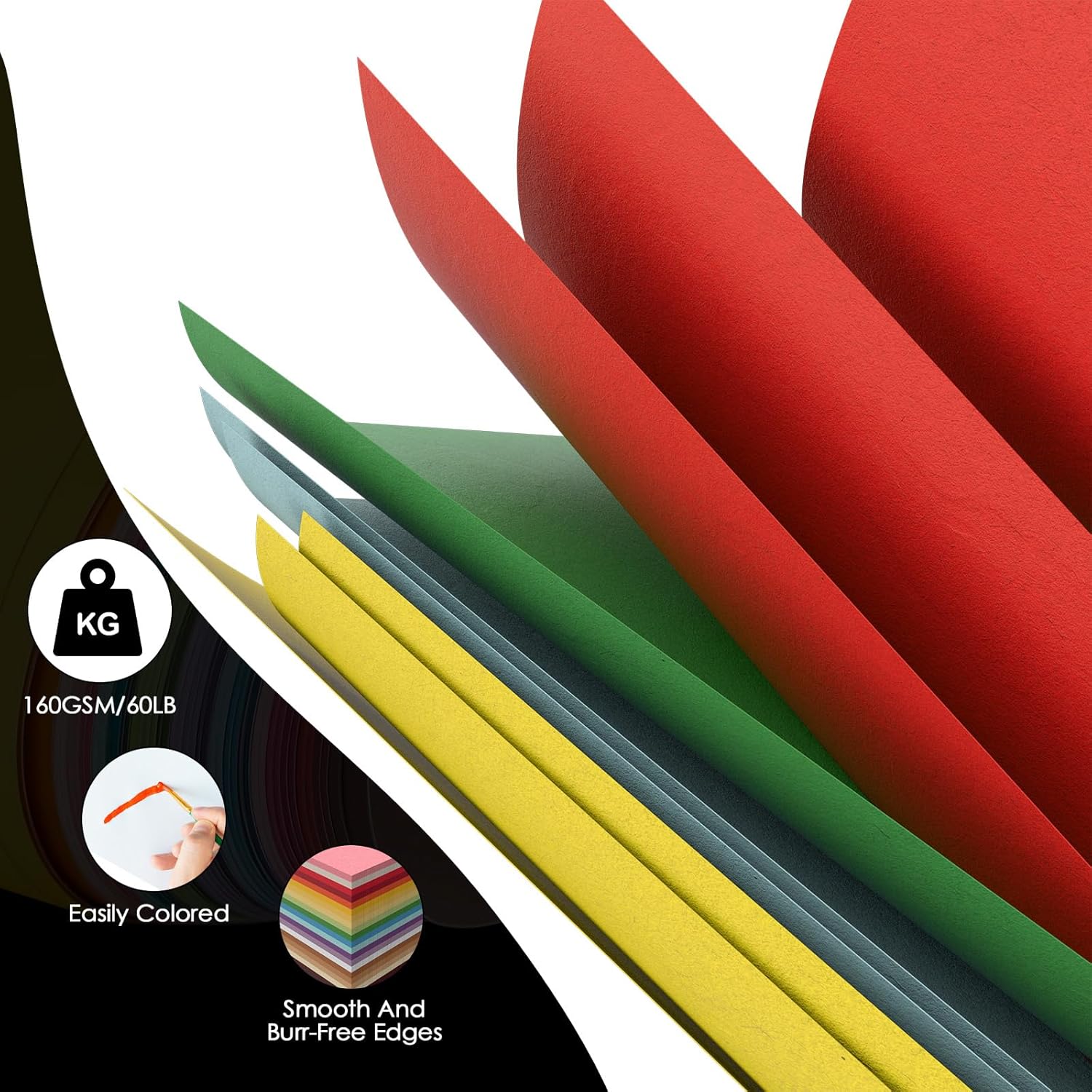 480 Sheets Colored Cardstock Paper Bulk, 24 Colors Card Stock 160 GSM 60 Lb Colored Paper, 8.5×11 Color Cardstock for Printing Scrapbook Creative DIY
