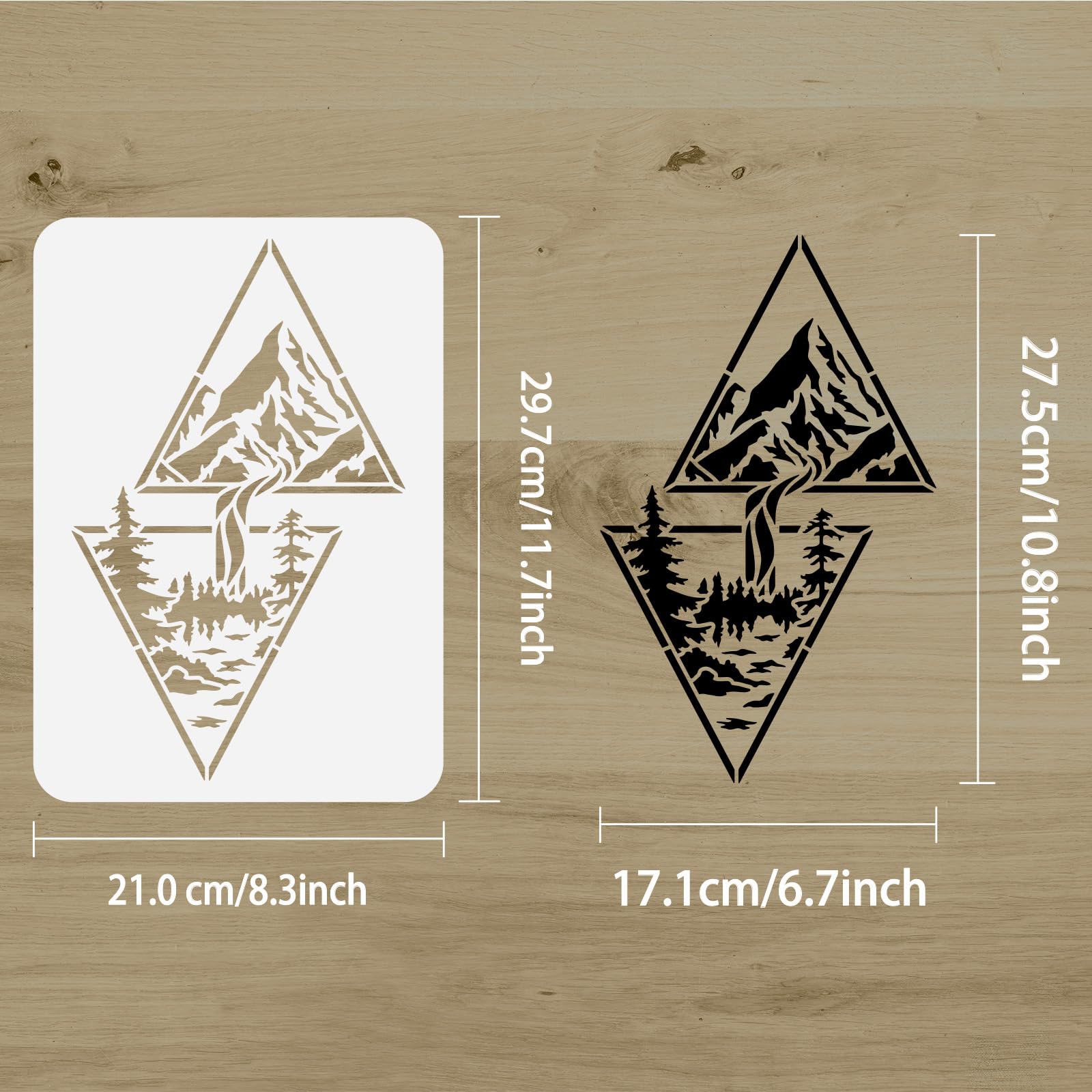 FINGERINSPIRE Lot de 4 pochoirs d'animaux de la forêt - Pochoirs de dessin de loup et d'aigle - Pochoirs pour peinture, dessin d'ours, pochoir de dessin à faire soi-même, modèle de dessin réutilisable