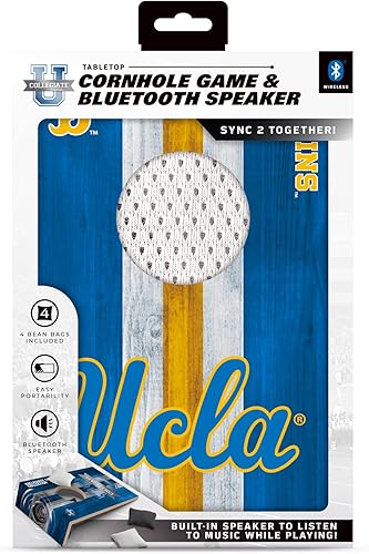 Vista 38 de SOAR Juego de Cornhole de mesa NCAA y altavoz Bluetooth