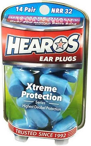 Hearos Tapones para los oídos de la serie Xtreme Protection NRR, 14 pares