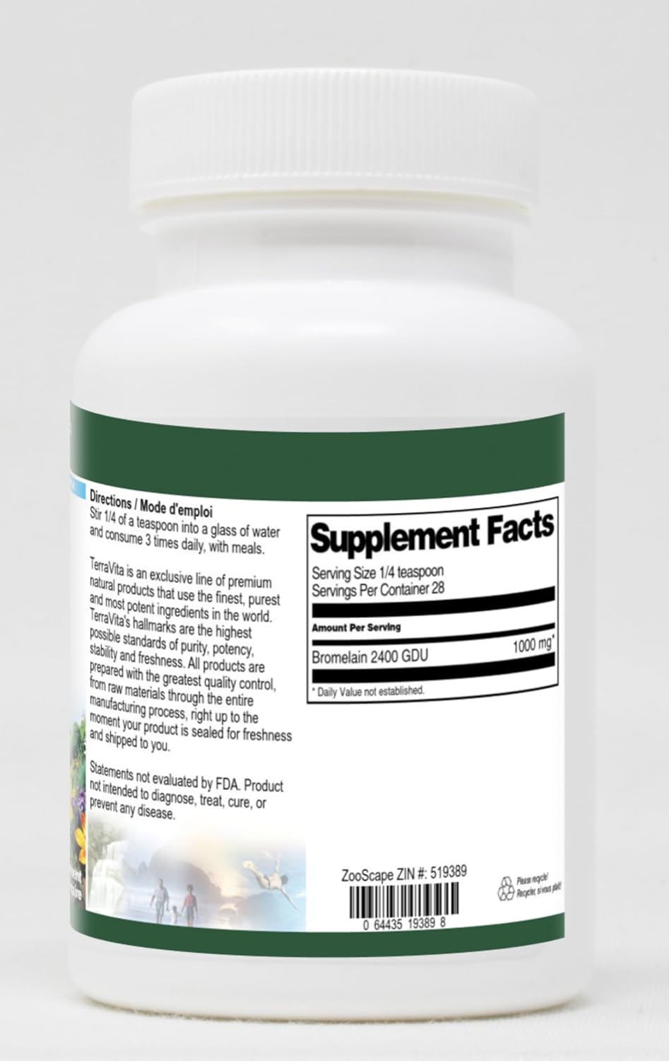 Bromelain 2400 GDU Powder (1 oz, ZIN: 519389) - 3 Pack