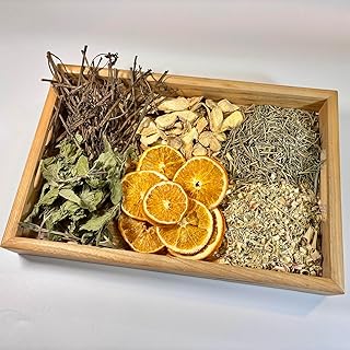Healing Herbs Simmer Pot Potpourri – Orange, Rosemary, Ginger, Tea Leaf, Lemongrass and Mint for Natural Air Freshening, Perfect Fall & Winter Simmer Pot Mix, Motherdays Gift