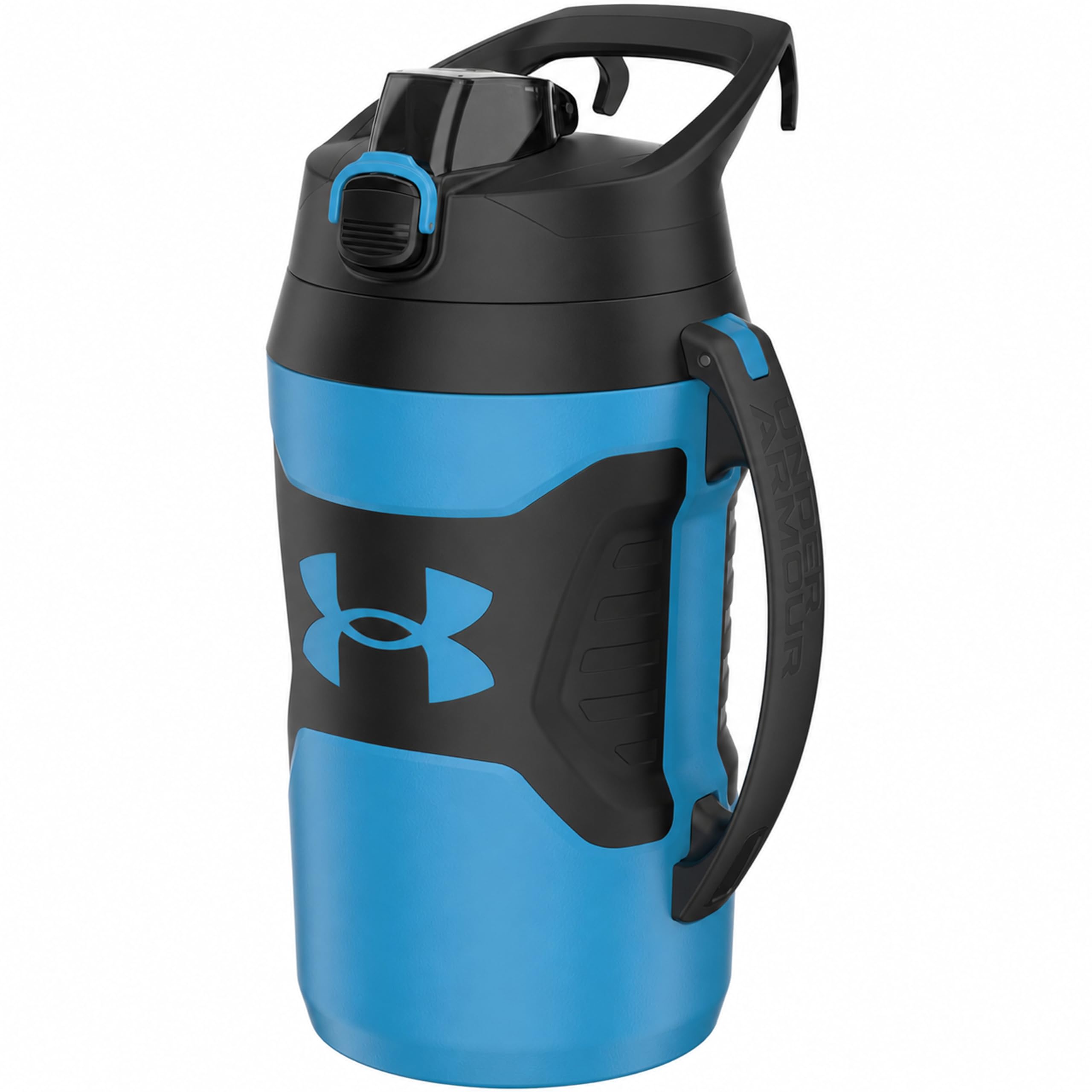 Under Armour Insulated Water Bottle with Handle & Fence Hook, Half Gallon Sports Water Jug, Leak-Resistant & BPA-Free for Baseball, Football & Gym - Ether Blue/Ether Blue, 64oz