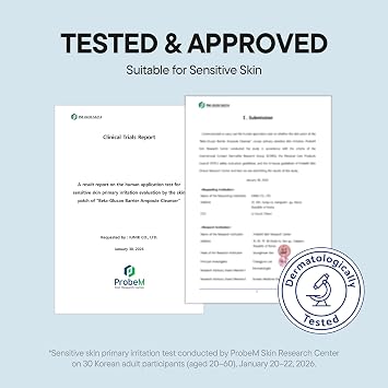 IUNIK Beta-Glucan Barrier Ampoule Cleanser - Hydrating Face Wash 4.05 fl oz