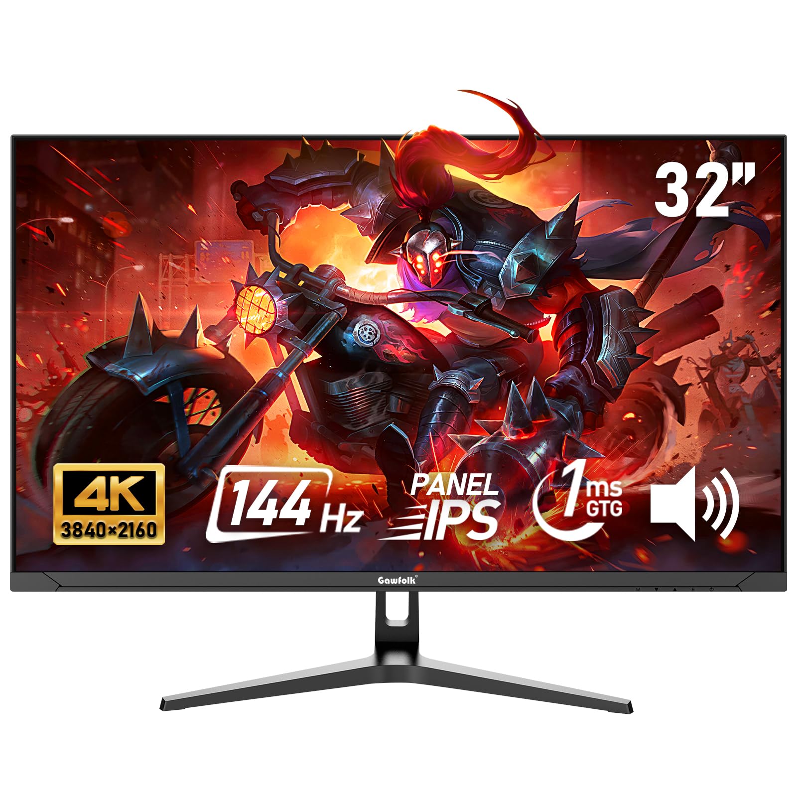 Gawfolk 34 Inch Ultrawide Curved 144Hz Gaming Computer Monitor 1500R PC screen 21:9 UWQHD (3440x1440),Adaptive Sync,178° Viewing Angle,HDMI、Display Port,Compatible with wall mounted VESA75x75MM-Black — view 11