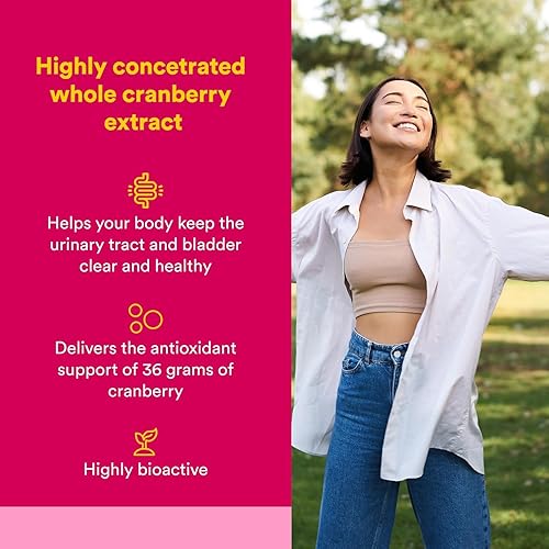 Vista 11 de Natural Factors, CranRich, Concentrado de arándano súper fuerte 36:1, 500 mg, pastillas de arándano entero sin azúcar para la salud del tracto