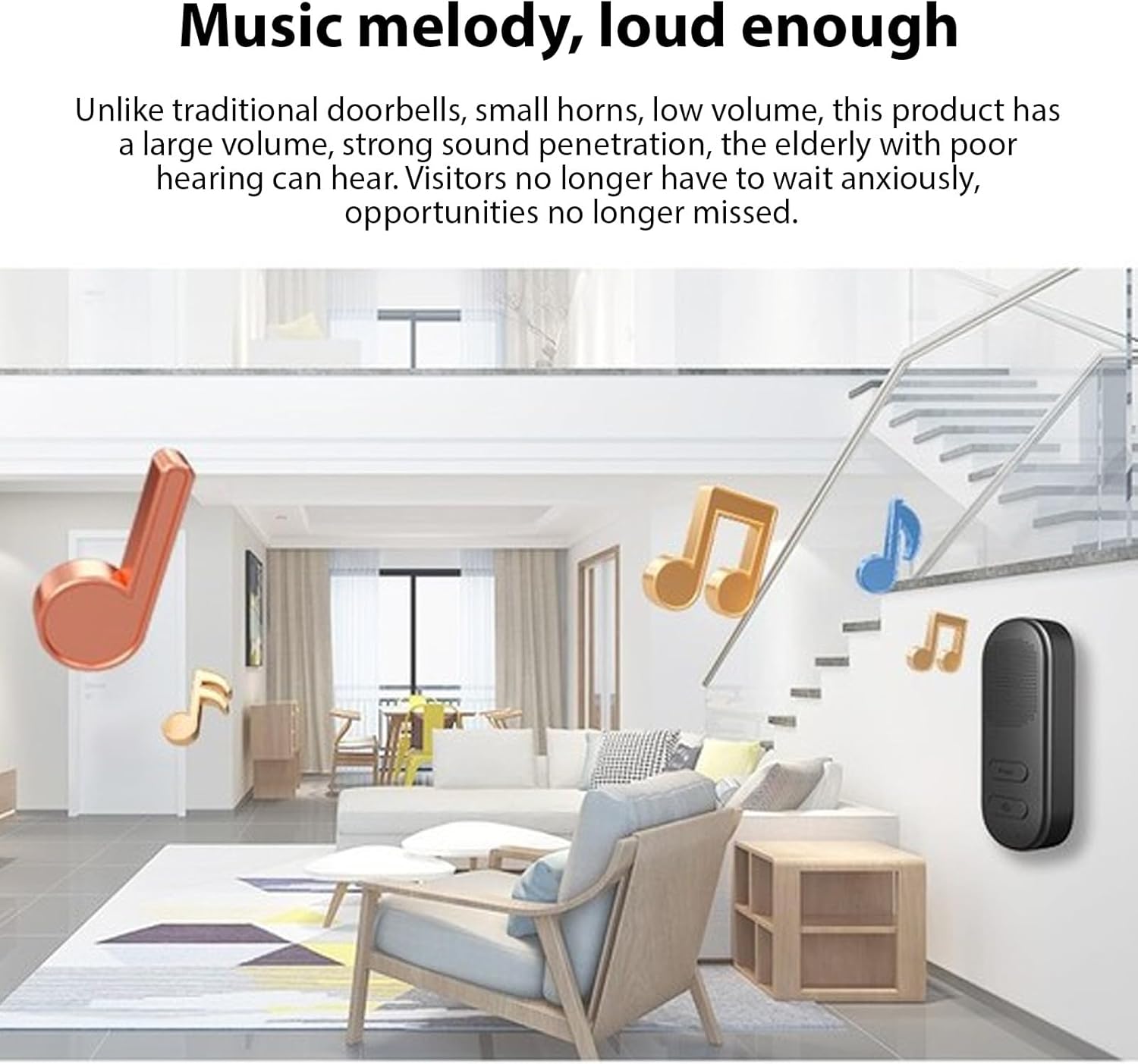 Marhynchus Wireless Doorbell with Intercom, 2 Way Communication Doorbell for Home Office Classroom, with IP65 Up to 300m Range, Supports 12V Electric Lock