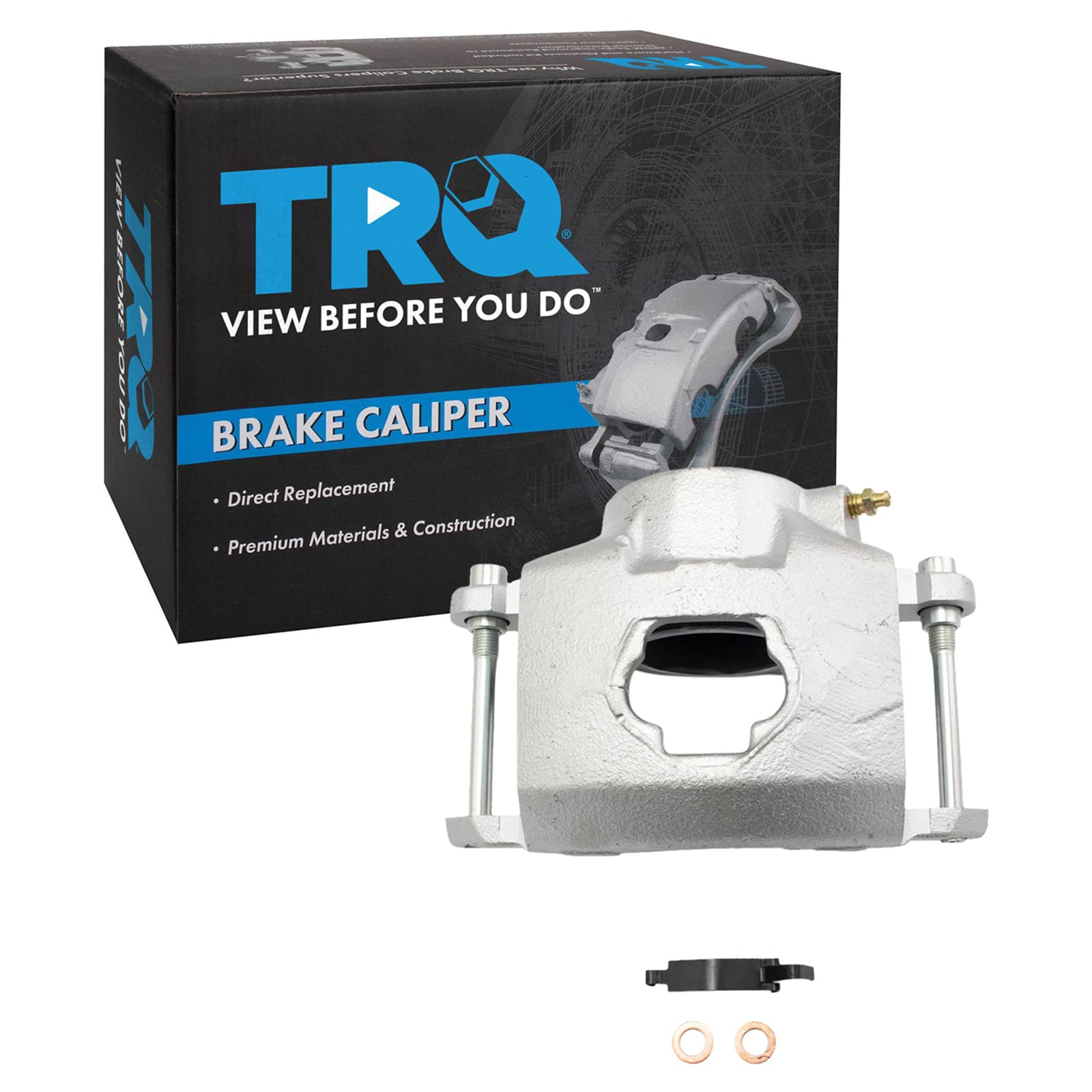 TRQ Front Disc Brake Caliper with Hardware Passenger Side RH
