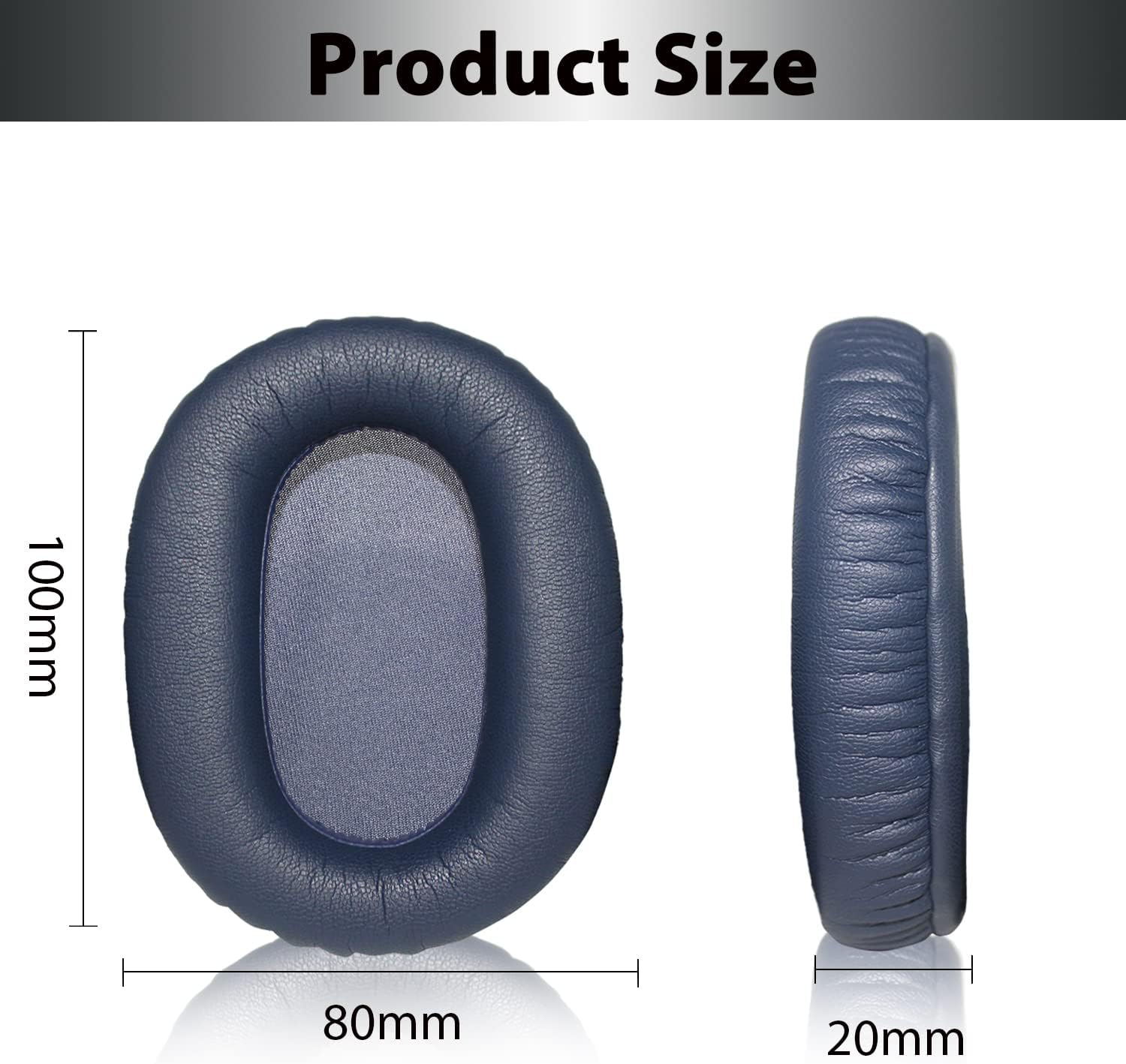 WH-CH710N Replacement Earpads Ear Cushions for Sony WH-CH700N, WH-CH710N, WH-CH720N Headphones, Earpad Cushions with Soft Protein Leather, Comfort Memory Foam(Blue) - Image 5