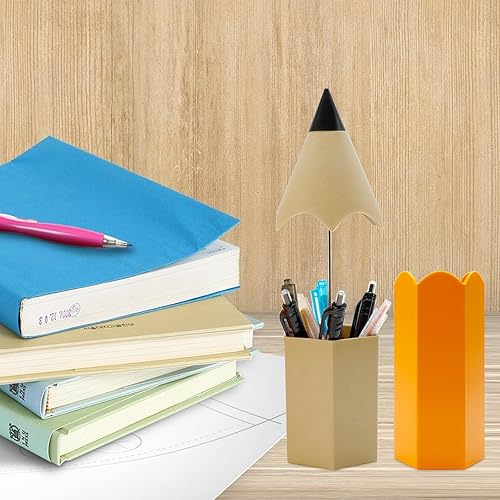 Miniatura 6 de Soporte para bolígrafo para escritorio, bonito y único en forma de lápiz, para profesor, divertido, soporte para bolígrafo, accesorios de escritorio